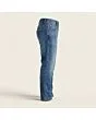 Kids' pull-on jeans, made to measure, mid wash, side view