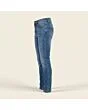 Kids' slim jeans, made to measure, mid wash, side view