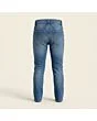 Kids' slim jeans, made to measure, mid wash, back view showing the pockets and yoke