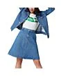 Midi A-Line Denim Skirt
