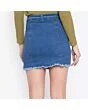 Mini Frayed Denim Skirt