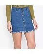 Mini Frayed Denim Skirt