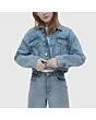 Oversized Cropped Denim Jacket