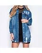 Oversized Distressed Denim Jacket