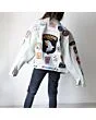 Oversized Patched Denim Jacket