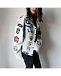 Oversized Patched Denim Jacket