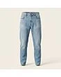 Men's athletic taper jeans, made to measure, light wash