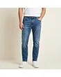 Men's athletic taper jeans, made to measure, worn on a model