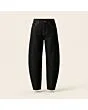 Women's barrel jeans, made to measure, black denim