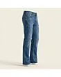 Men's bootcut jeans, made to measure, mid wash, side view