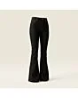 Women's flare jeans, made to measure, black denim