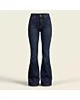 Women's flare jeans, made to measure, dark wash