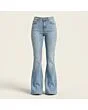 Women's flare jeans, made to measure, light wash