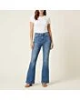 Women's flare jeans, made to measure, worn on a model
