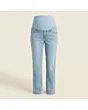 Women's maternity jeans, made to measure, light wash