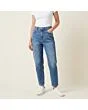 Women's mom jeans, made to measure, worn on a model