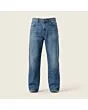 Men's relaxed jeans, made to measure, mid wash, front view
