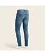 Men's skinny jeans, made to measure, mid wash, back view showing the pockets and yoke