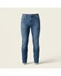 Men's skinny jeans, made to measure, mid wash, front view