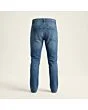 Men's slim jeans, made to measure, mid wash, back view showing the pockets and yoke