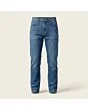 Men's straight jeans, made to measure, mid wash, front view