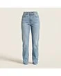 Women's straight jeans, made to measure, light wash