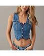 V-Neck Denim Vest