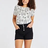 Black High Waisted Shorts