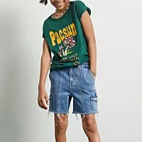 Cargo Denim Shorts