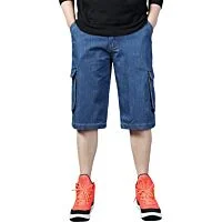 Cargo Jean Shorts