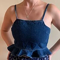 Cropped Peplum Top