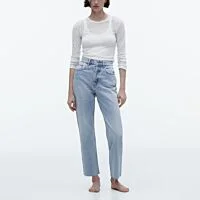 Cropped Straight Jeans
