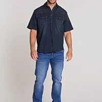 Dark Denim Short Sleeve Shirt