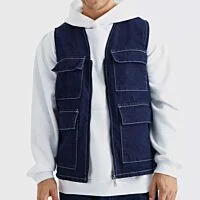 Denim Work Vest