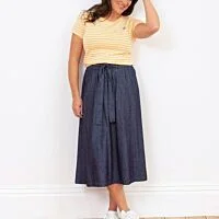 Flared Denim Skirt