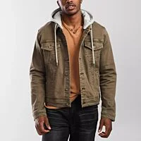 Mens Denim Jacket With hood