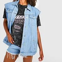 Oversized Denim Vest 