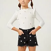 Raw Hem Denim Shorts