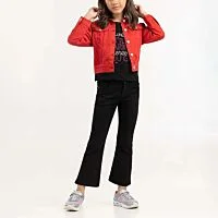 Red Denim Jacket: