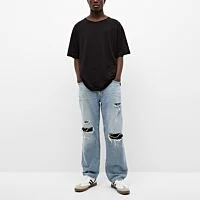 Ripped Wide Leg Jeans