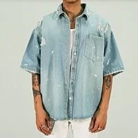 Ripped Denim Shirt