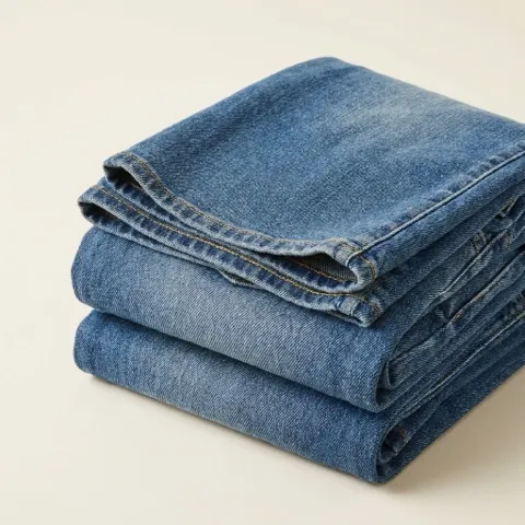 Swatch of mid-wash denim