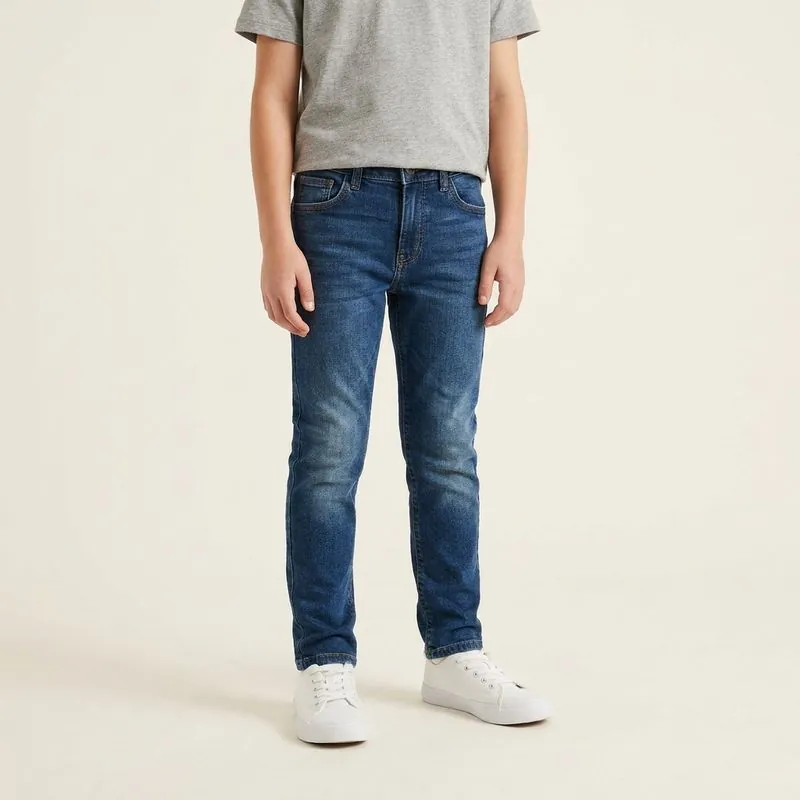 Kids' Slim Jeans worn on a model
