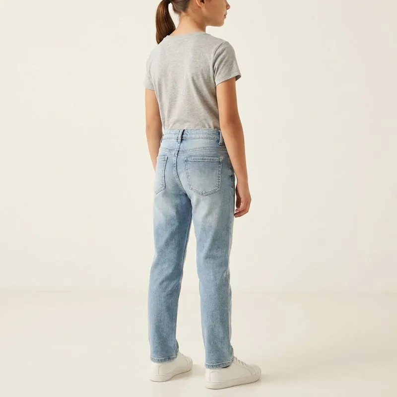 Girls' Jeans: Kids' Regular Custom Jeans jeans worn on a model