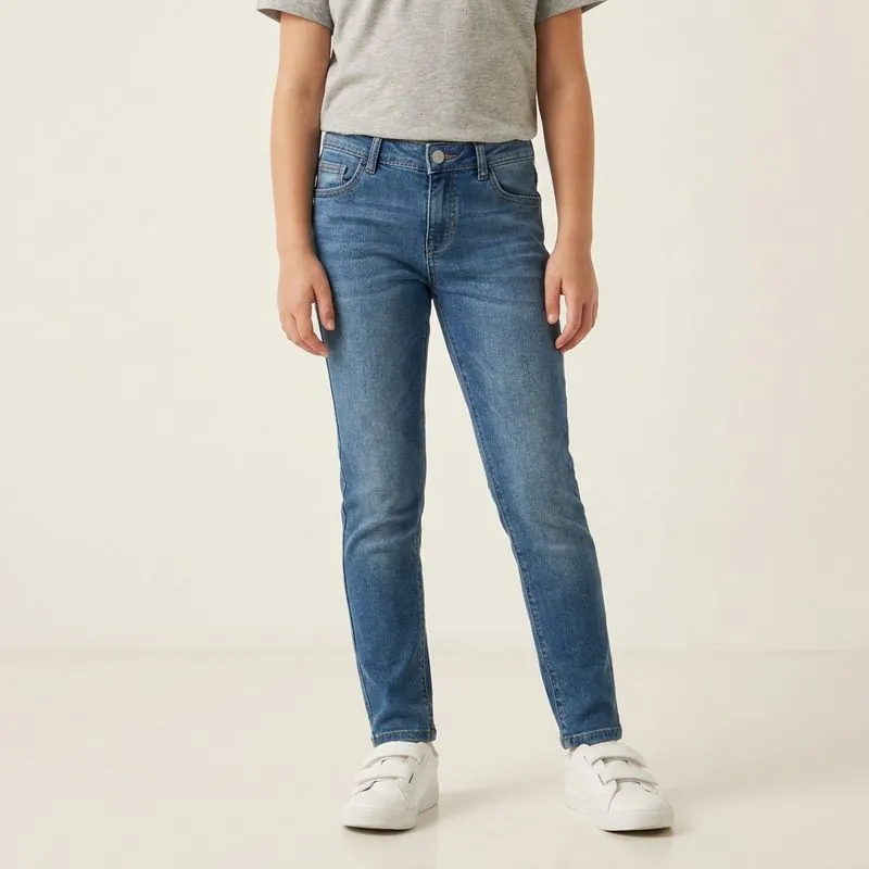 Kids' Slim Jeans worn on a model