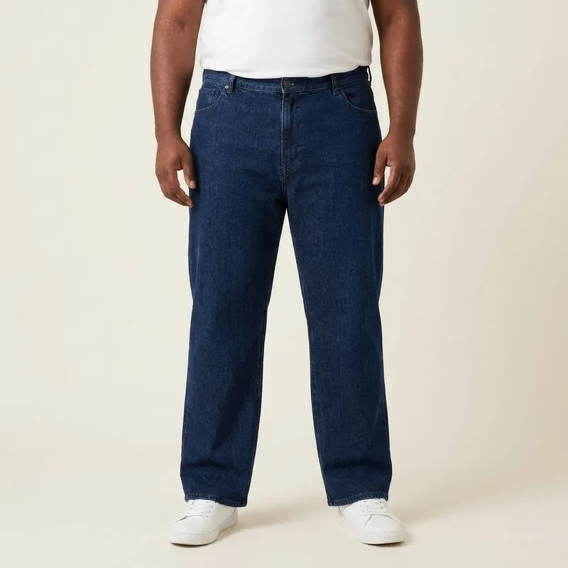 Men's Relaxed Fit Jeans worn on a model