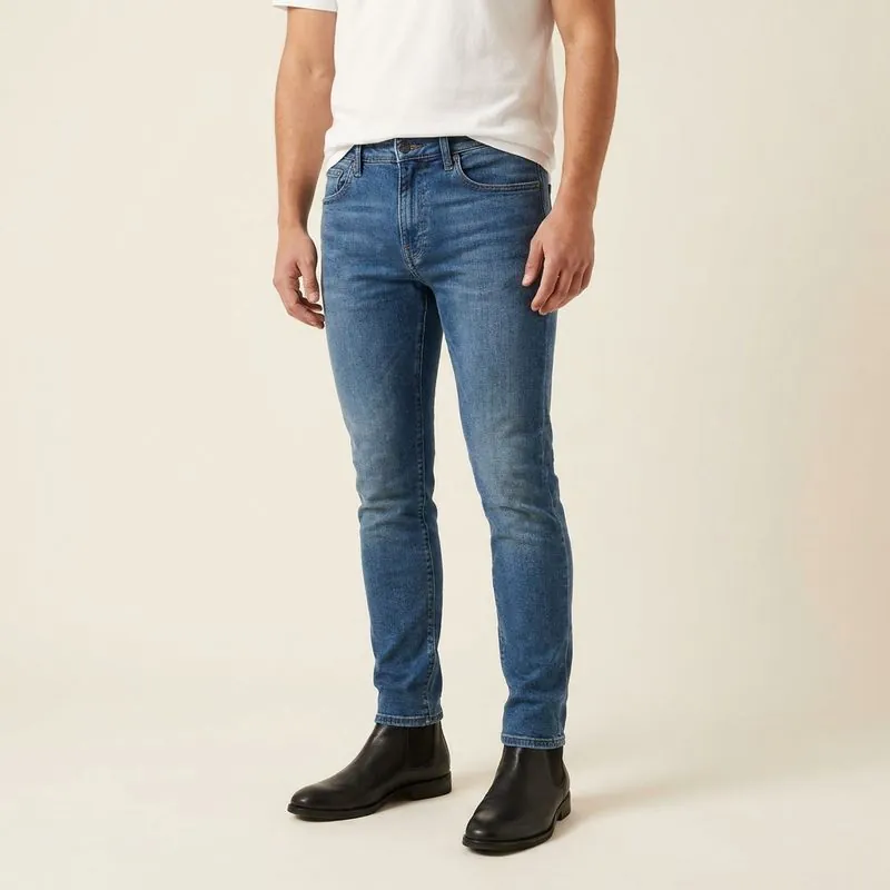 Men's Skinny Jeans worn on a model