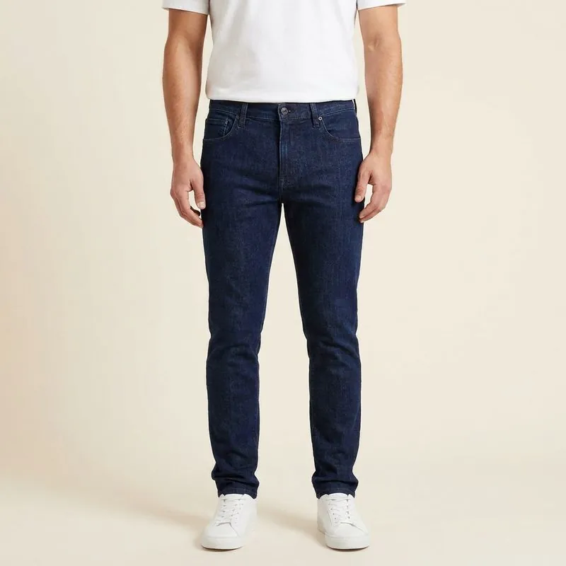 Men's Slim Fit Jeans worn on a model