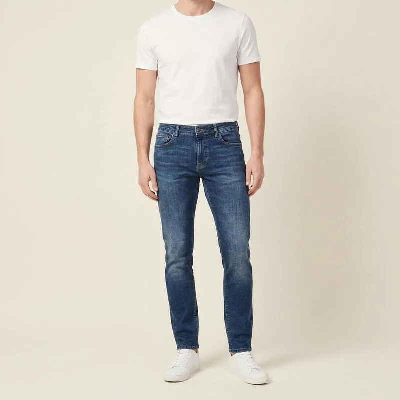 Men's Slim Fit Jeans worn on a model