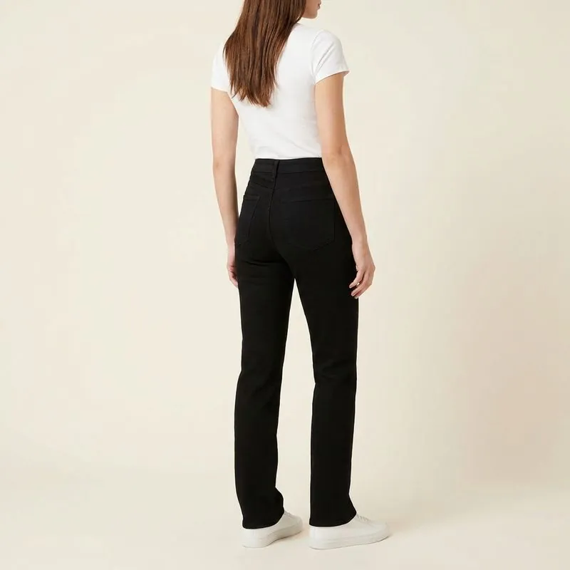 Tall Women's Jeans: Straight jeans worn on a model